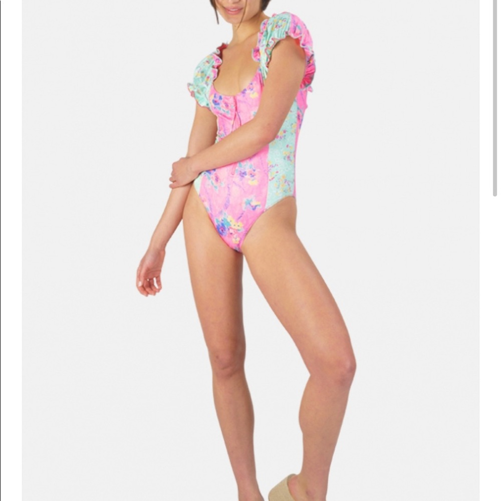 LOVESHACKFANCY WATERMELON FANTASIA SUIT Small NWT 🍭🍬🍡💕